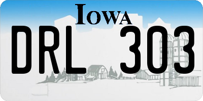IA license plate DRL303