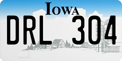 IA license plate DRL304