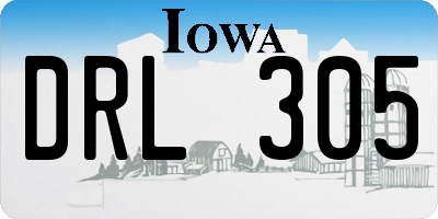 IA license plate DRL305