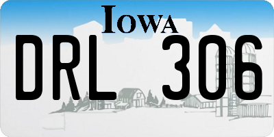 IA license plate DRL306