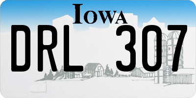 IA license plate DRL307