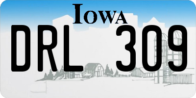 IA license plate DRL309