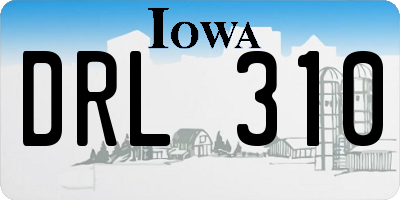 IA license plate DRL310
