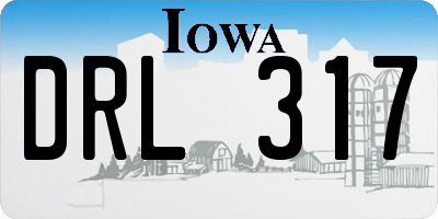 IA license plate DRL317