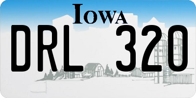 IA license plate DRL320