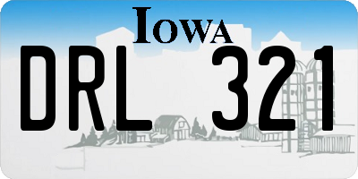 IA license plate DRL321