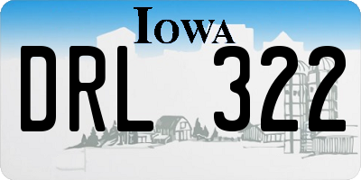 IA license plate DRL322