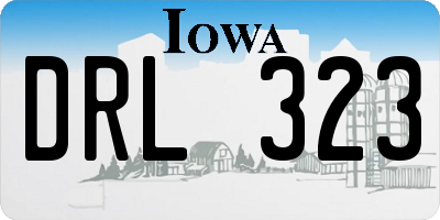 IA license plate DRL323