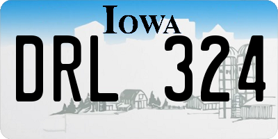 IA license plate DRL324