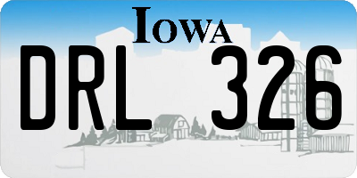 IA license plate DRL326