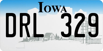 IA license plate DRL329