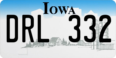 IA license plate DRL332