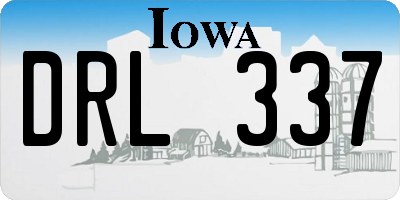 IA license plate DRL337
