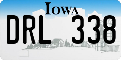 IA license plate DRL338