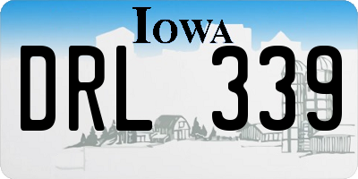 IA license plate DRL339
