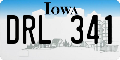 IA license plate DRL341