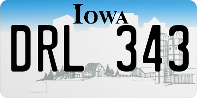 IA license plate DRL343