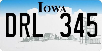 IA license plate DRL345