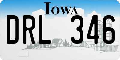 IA license plate DRL346