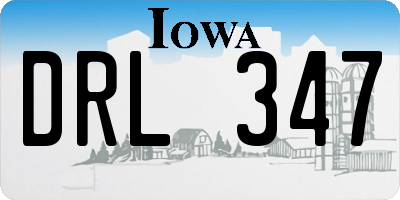 IA license plate DRL347