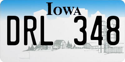 IA license plate DRL348
