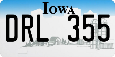 IA license plate DRL355