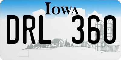 IA license plate DRL360