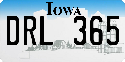 IA license plate DRL365