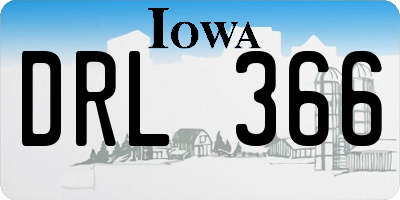 IA license plate DRL366
