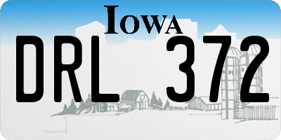 IA license plate DRL372