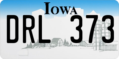 IA license plate DRL373