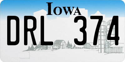 IA license plate DRL374