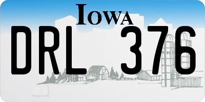 IA license plate DRL376