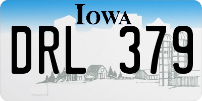 IA license plate DRL379
