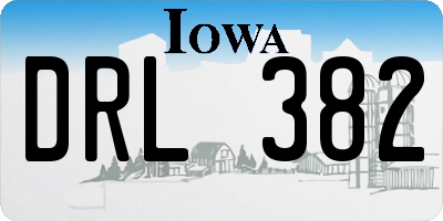 IA license plate DRL382