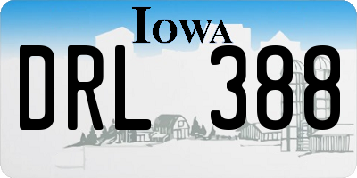 IA license plate DRL388