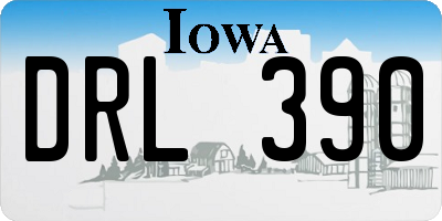 IA license plate DRL390
