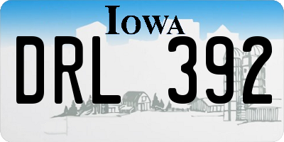 IA license plate DRL392
