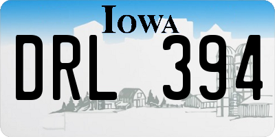 IA license plate DRL394