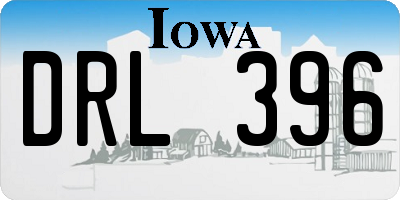 IA license plate DRL396