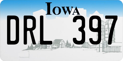 IA license plate DRL397