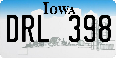 IA license plate DRL398