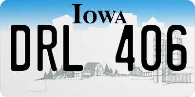 IA license plate DRL406