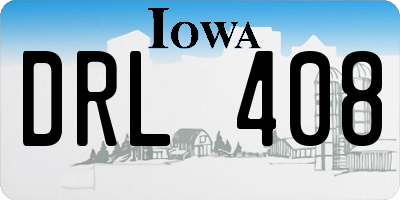 IA license plate DRL408