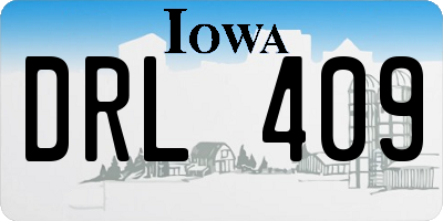 IA license plate DRL409