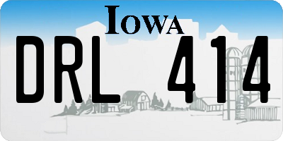 IA license plate DRL414