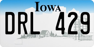 IA license plate DRL429