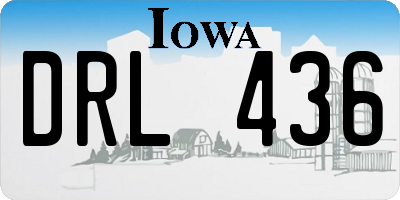 IA license plate DRL436