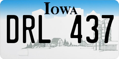 IA license plate DRL437