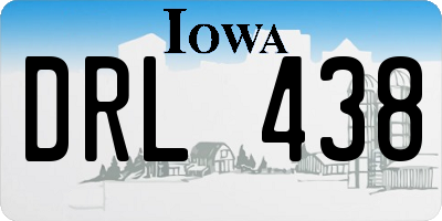 IA license plate DRL438